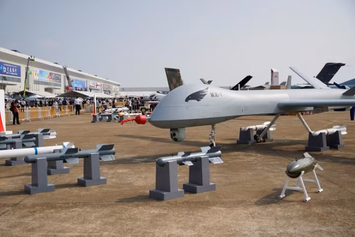 UAV A Wing Loong I tại triển lãm hàng không Chu Hải.