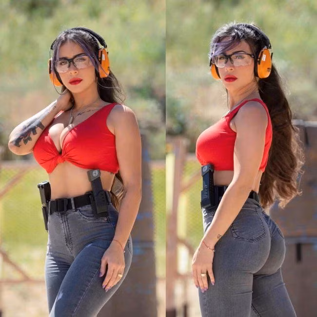 Julie thường xuyên luyện tập bắn súng.