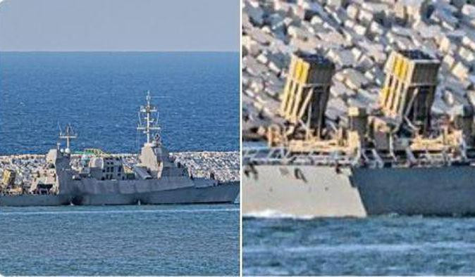 Hình ảnh chiến hạm Sa'ar 5 được trang bị hệ thống tên lửa Vòm Sắt - Iron Dome vừa được công bố bởi truyền thông Mỹ. Theo đó, mỗi chiếc tàu đều được trang bị hai hệ thống phóng Iron Dome ở đúng vị trí đỗ trực thăng phía sau.