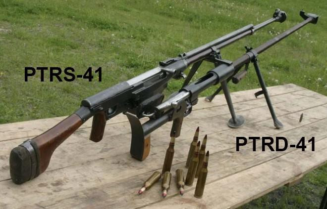 Tuy cùng dụng chung loại đạn 14.5x114mm, tuy nhiên PTRS-41 lại có băng đạn tích hợp 5 viên, trong khi PTRD-41 lại phải nạp đạn từng viên một vào buồng đạn.