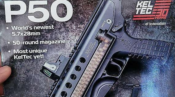 Tuy được gọi là súng ngắn, khẩu P50 có trọng lượng khoảng 1,4 kg khi không chứa đạn, nòng dài 23,6 cm, gần gấp đôi nòng của súng ngắn thông thường.