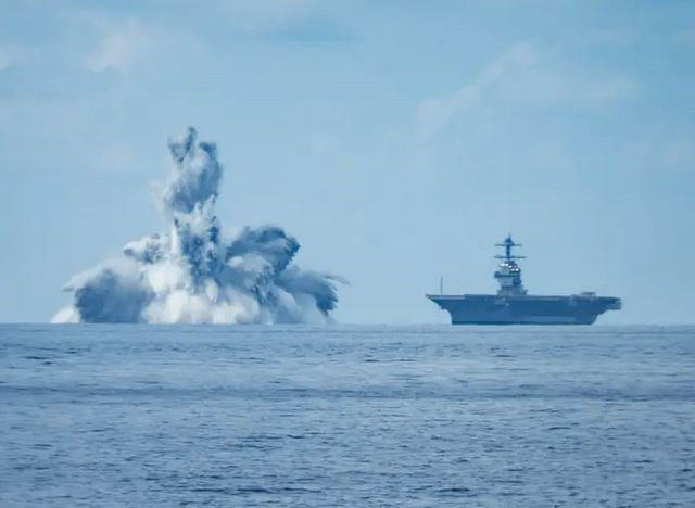 Cụ thể, sau ba vụ thử nổ liên tiếp, trong đó có những vụ nổ tương đương 18 tấn thuốc nổ, tạo ra rung chấn 3,9 độ richter, tàu USS Gerald R. Ford vẫn trụ vững, không bị thiệt hại quá nặng.