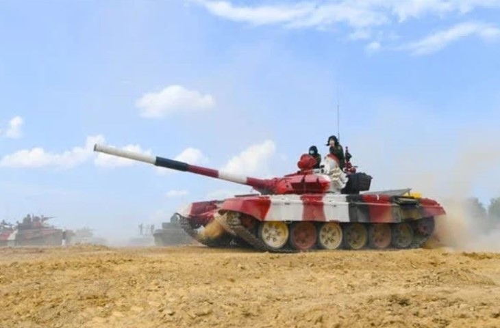 Nội dung thi đấu Xe tăng hành tiến - Tank Biathlon 2021 ngày thi đấu thứ 2 có sự tham dự của 4 đội, trong đó bao gồm Việt Nam, Syria, Venezuela và Mông Cổ.