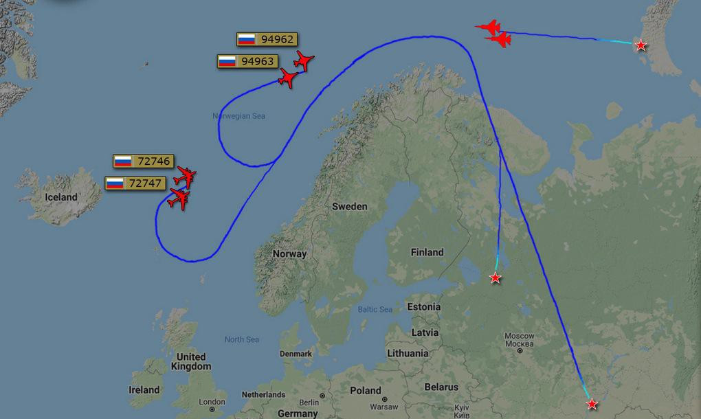 "Tiêm kích liên minh được triển khai khẩn cấp 10 lần trong ngày 29/3 để bám đuôi oanh tạc cơ, chiến đấu cơ Nga trong đợt hoạt động tăng cường bất thường ở Bắc Đại Tây Dương, Biển Bắc, Biển Đen và Baltic", NATO ra thông cáo cho biết hôm 30/3