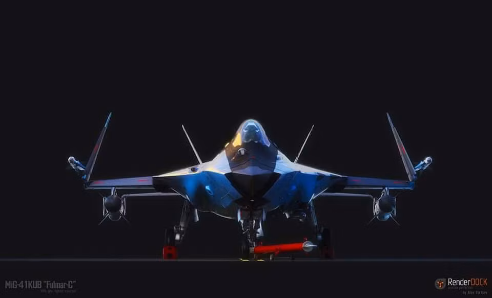 Thậm chí, nhà sản xuất Mikoyan còn hứa hẹn rằng loại chiến đấu cơ này sẽ có mức độ hiện đại vượt trội hơn hẳn mọi tiêm kích thế hệ năm hiện tại, tiệm cận với sức mạnh của một tiêm kích thế hệ 6 đời đầu. Nguồn ảnh: RenderDock.