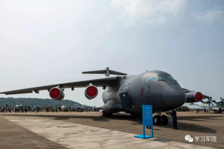 Máy bay vận tải chiến lược Y-20 của Trung Quốc - loại vận tải cơ chiến lược mới nhất, có khả năng vận tải nặng nhất trong biên chế Không quân Trung Quốc hiện nay.