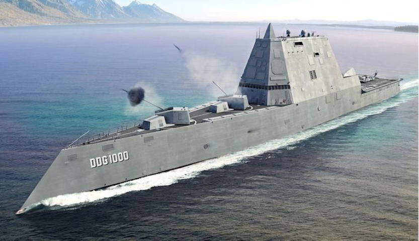 Một bệ pháo hạm AGS có trọng lượng tổng thể lên tới 104 tấn.