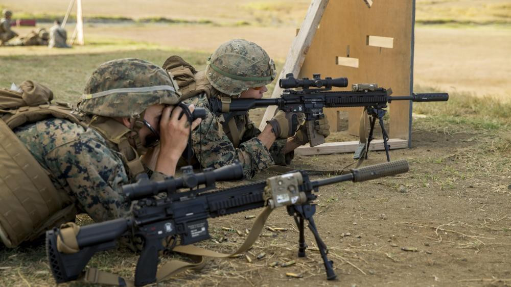 Một ống giảm thanh dài 20-30 cm, được gắn vào đầu nòng súng. Chúng có các vách ngăn bên trong, làm chậm luồng khí do thuốc súng cháy sinh ra, giúp giảm tiếng nổ và chớp lửa đầu nòng khi khai hỏa.