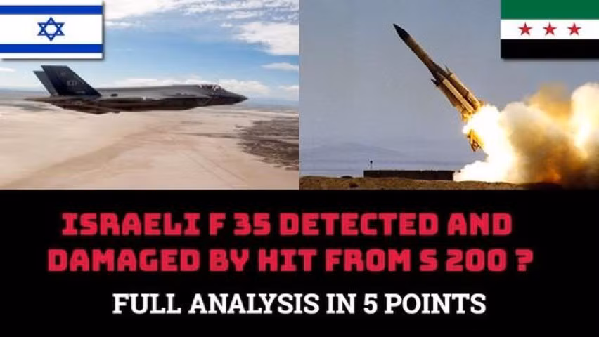 Đây là trường hợp đầu tiên có bằng chứng rõ ràng cho thấy một chiếc tiêm kích tàng hình F-35 của Israel bị hệ thống phòng không Syria phát hiện và có thể bị tiêu diệt nếu nó cố gắng tấn công lãnh thổ nước này.
