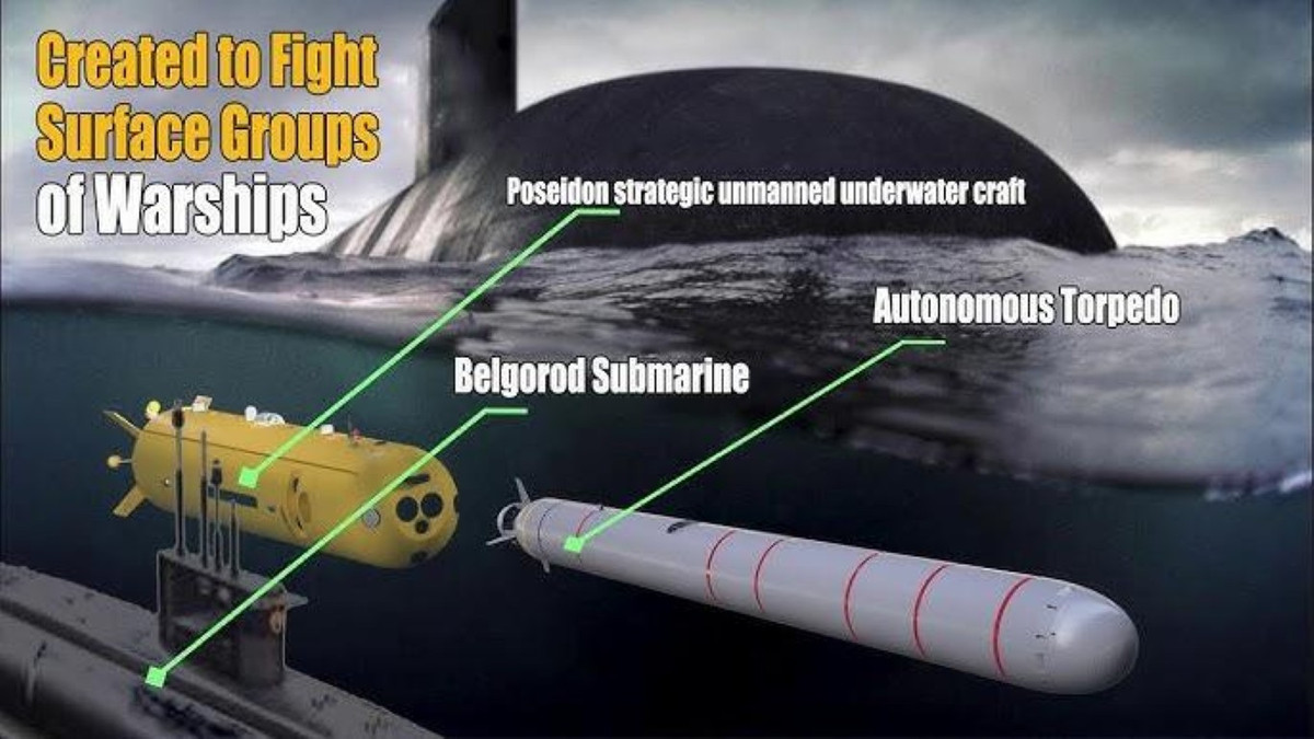 Belgorod là sản phẩm hoàn thiện của chương trình nâng cấp các tàu ngầm lớp Antey (tàu ngầm hạt nhân mang tên lửa hành trình Dự án 949A) sau khi nó bị tạm dừng vào năm 2006, khi đó con tàu đã hoàn thành gần 76%.