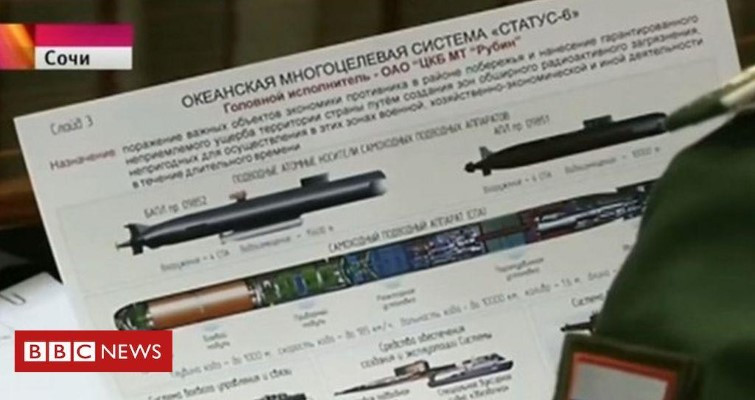 Thông tin về một loại vũ khí chiến lược thế hệ mới có tên gọi Status 6 (tên ban đầu của Poseidon) đã được truyền hình Nga "vô tình" đăng tải trong một phóng sự phát sóng trong năm 2017.