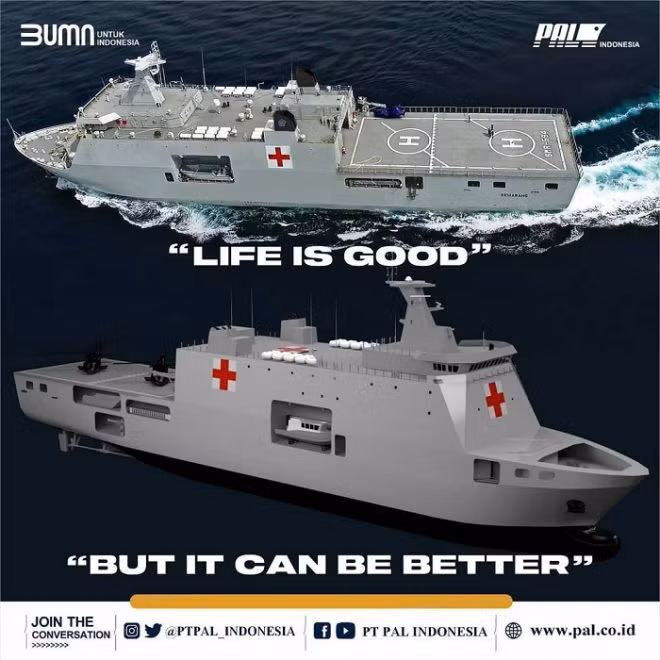 Quá trình đóng mới tàu Wahidin Soedirohusodo đã được Indonesia đẩy nhanh tối đa, chủ yếu để biến nó thành một bệnh viện nổi di động, sẵn sàng phục vụ nếu dịch bệnh COVID-19 bùng phát trở lại ở quốc gia này.