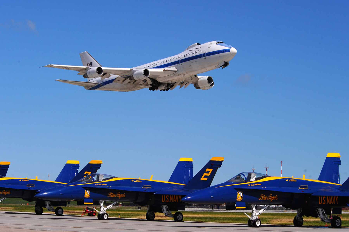 Hiện tại trong biên chế của Không quân Mỹ đang có bốn máy bay Ngày Tận Thế, đây đều là các máy bay Boeing 747 được cải biên và có tên mã khác là E-4B. Nguồn ảnh: WP.