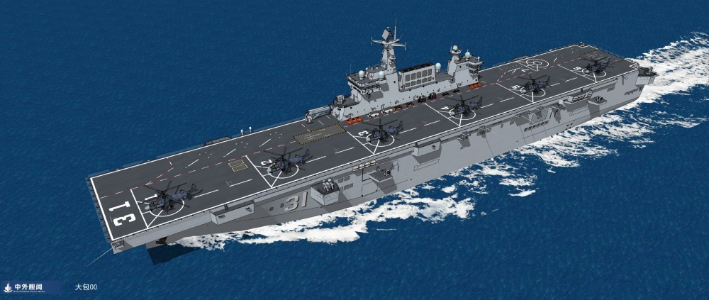 Theo những hình ảnh được đăng tải trên trang Dambiev của Nga, loại tàu đổ bộ trực thăng sẽ được trang bị trực thăng đồng trục, nhiều khả năng sẽ là Type 075 - một trong những lớp tàu vận tải đổ bộ mới nhất của Trung Quốc hiện nay.