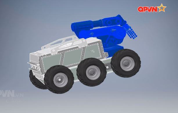 Robot trinh sát hóa học RBH-18 là sản phẩm của Viện khoa học - môi trường Quân sự thuộc bộ tư lệnh Hóa học.