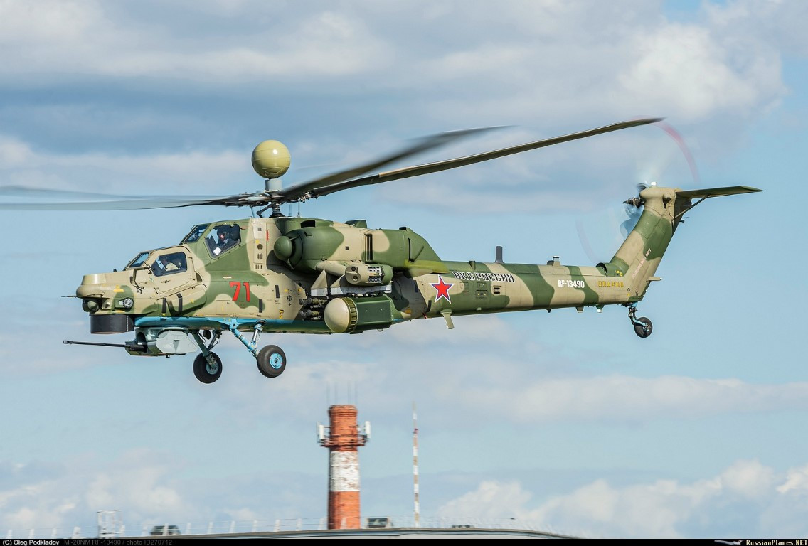 Các trực thăng vũ trang Mi-28NM của Nga cũng được trang bị động cơ kiểu mới với công suất mạnh hơn. Loại động cơ Klimov VK2500P, sẽ tăng tốc độ tối đa của trực thăng lên 13% và tăng 10% tốc độ bay ở chế độ tiết kiệm xăng.