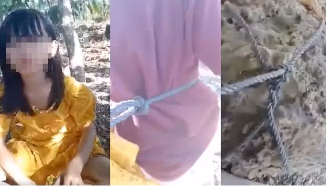  Cha dùng dây buộc 3 con vào tảng đá để đòi tiền vợ: Ngày 24/10, hai clip ghi lại cảnh người cha dùng dây thừng buộc 3 con nhỏ vào cục đá bên cạnh bờ suối lan truyền trên mạng xã hội. Qua xác minh, vụ việc xảy ra tại xã Thạnh Bình, huyện Tân Biên, tỉnh Tây Ninh. Theo thông tin ban đầu, cho rằng vợ chỉ gửi tiền cho mẹ ruột, không quan tâm đến chồng con, ông N.V.H (31 tuổi) đã dùng dây buộc 3 đứa con vào cục đá bên cạnh bờ suối rồi quay clip. Được biết, vợ ông H. là chị L.T.B.T đang làm việc tại Campuchia.