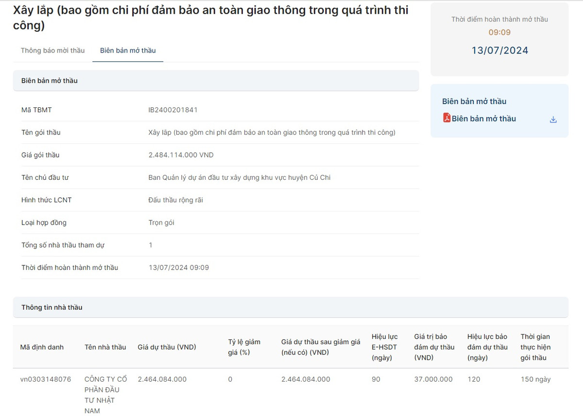 TP HCM: 3 gói thầu tại Củ Chi về tay Công ty Nhật Nam? - Hình 2 TP HCM: 3 goi thau tai Cu Chi ve tay Cong ty Nhat Nam?-Hinh-2