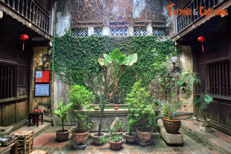 Toàn bộ ngôi nhà có chiều dài 57 mét, chiều ngang 9 mét, gồm hai tầng, sàn bằng gỗ, thông hai mặt phố Nguyễn Thái Học và Bạch Đằng. Toàn bộ khu nhà được chia làm 3 khối nhà, ngăn cách nhau bằng 2 khoảng sân trời, lối xây dựng điển hình trong phố cổ Hội An.