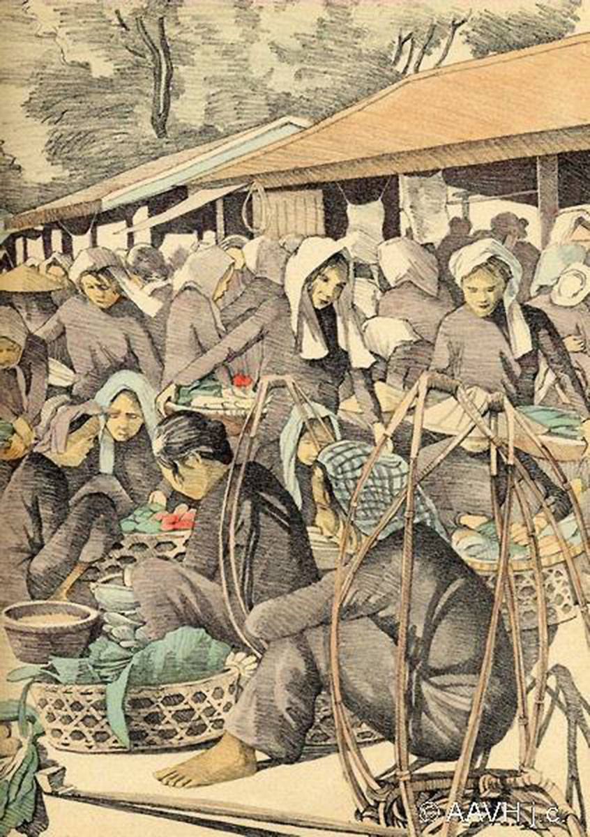 Họp chợ ở Bạc Liêu.