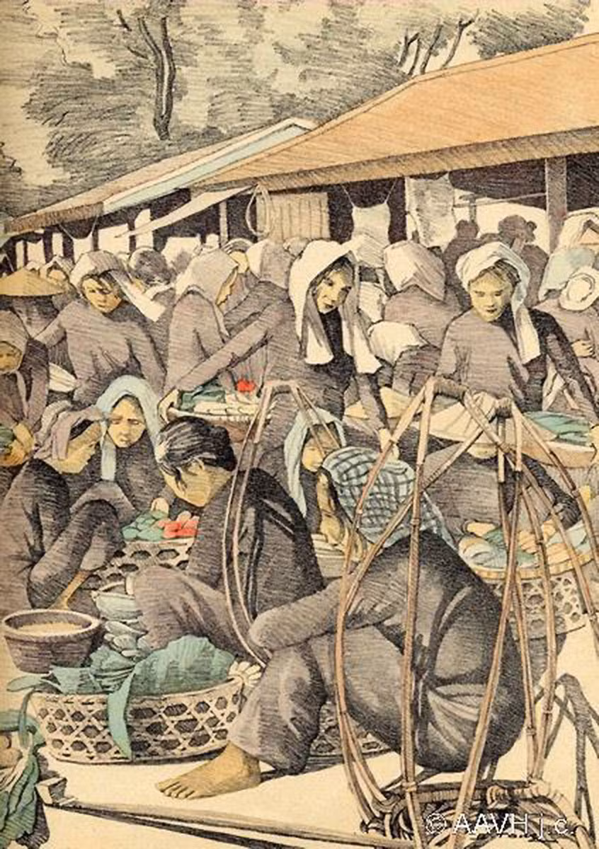 Họp chợ ở Bạc Liêu.