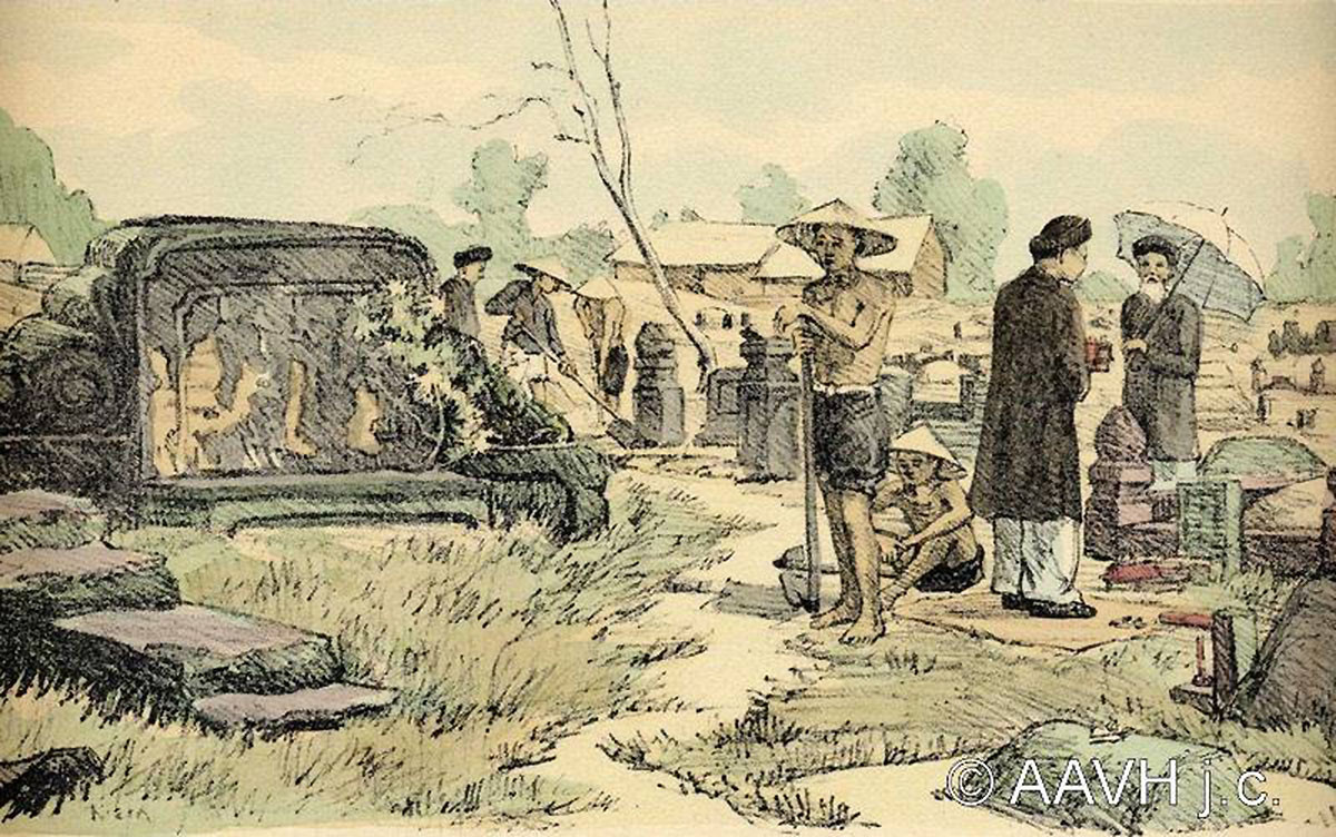 Vẩy mộ dịp giáp Tết ở khu vực Tân Sơn Nhất.