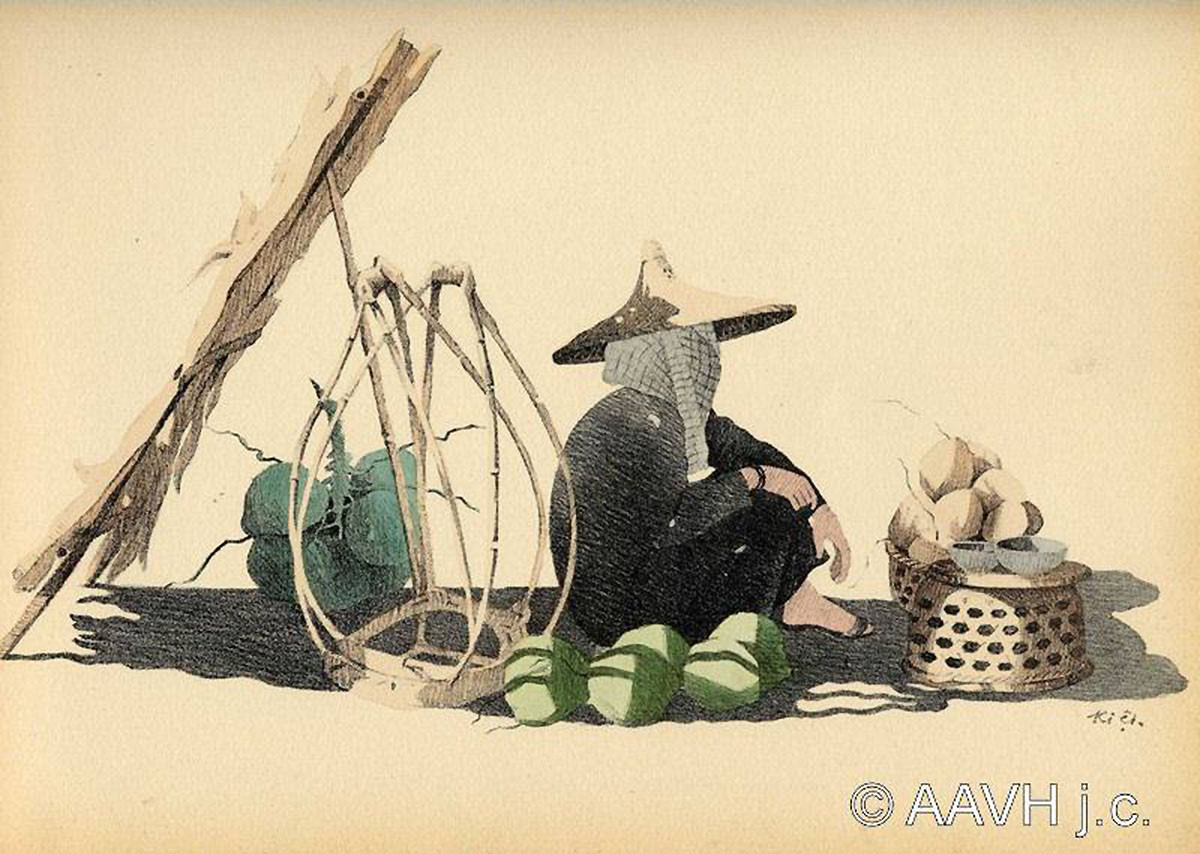 Người bán dừa nạo.