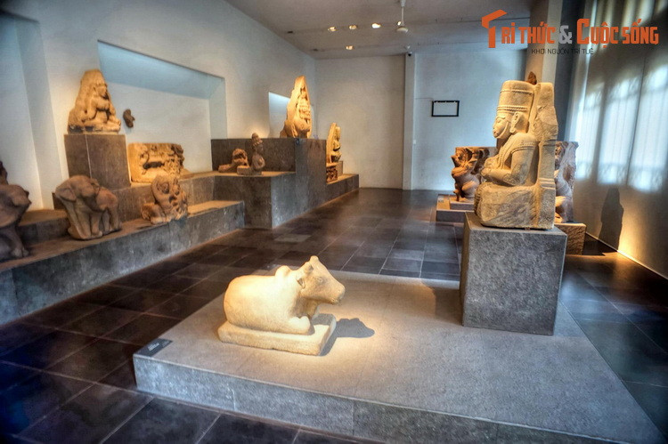 Điểm nhấn của Bảo tàng là bộ sưu tập các hiện vật quý giá thuộc nền văn hóa Chăm và Óc Eo, với trên 10 hiện vật đã được công nhận là Bảo vật quốc gia của Việt Nam.