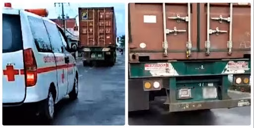 Trước đó, Ngày 27/6, ông L.V.T. (huyện Tân Hiệp, tỉnh Kiên Giang) lái xe cứu thương mang BKS: 93A - 007.94 (biển trắng) chở một bệnh nhân sắp chết từ Bệnh viện Đa khoa Kiên Giang về huyện Tân Hiệp. Trên đường đi, ông T. thực hiện hú còi để xin xe container (kéo theo rơ-móc BKS: 52R-1125) nhường đường. Tuy nhiên, suốt đoạn đường dài khoảng 5km xe container không cho xe cứu thương vượt.