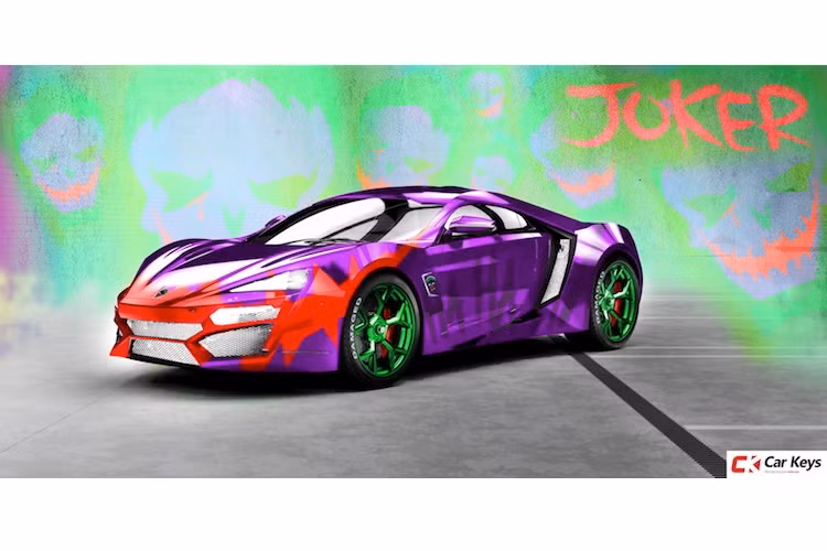 Đối với nhân vật Joker trong Biệt đội cảm tử Suicide Squad, không có nhiều những chiếc xe đủ "điên rồ" giống như cá tính của nhân vật này. Dù Joker đã có riêng một siêu xe khủng "hàng thửa" trong phim, tuy nhiên các fan vẫn lựa chọn chiếc Lykan Hypersport để dành cho Joker bởi động cơ cực mạnh và kiểu dáng cực "dị" của nó.
