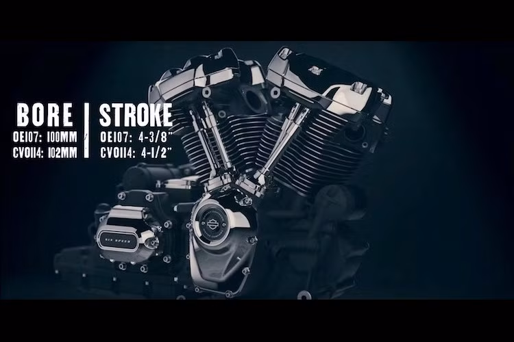 Những dòng Ultra Limited/Ultra Limited Low, Road Glide Ultra, và Tri Glide Ultra sẽ sử dụng động cơ Twin-Cooled™ Milwaukee-Eight 107 với nắp quy-lát tản nhiệt bằng chất lỏng. Cuối cùng, phiên bản động cơ cao cấp nhất Twin-Cooled Milwaukee-Eight 114 sẽ chỉ được trang bị cho các dòng CVO Limited và CVO Street Glide.