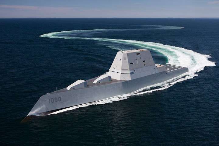 USS Zumwalt trông rất “thanh mảnh” với thiết kế đa giác giúp hấp thụ tối đa tín hiệu radar khiến con tàu hiện lên “nhỏ hơn nhiều so với thực tế” trên màn hình radar của đối phương.