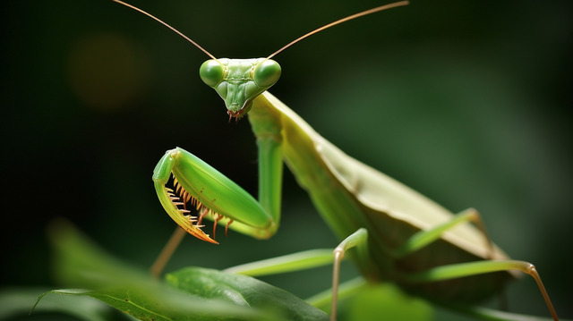 Bọ ngựa có thân hình mảnh mai, đôi chân trước dài và mạnh mẽ, được thiết kế đặc biệt để bắt mồi. Chúng là những kẻ săn mồi tài ba, thường ăn các loài côn trùng khác, giúp kiểm soát sâu bệnh trong nông nghiệp. (Ảnh: Pngtree)
