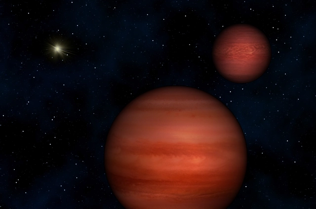 Qua các thiết bị quang phổ hồng ngoại độ phân giải cao Cryogenic (CRIRES+), các nhà khoa học đã phát hiện rằng Gliese 229 B thực ra là hai sao lùn nâu: Gliese 229 Ba và Gliese 229 Bb. Hai vật thể này có khối lượng lần lượt gấp khoảng 38 và 34 lần Sao Mộc, quay quanh nhau với chu kỳ 12 ngày và khoảng cách gấp 16 lần khoảng cách từ Trái Đất đến Mặt Trăng.(Ảnh:ĐẠI HỌC PENNSYLVANIA)