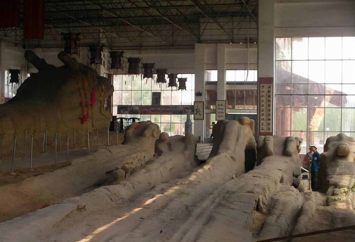 Trước mắt anh là một con rồng đá khổng lồ, uốn lượn ấn tượng dưới lớp đất cát. (Ảnh: Sohu)