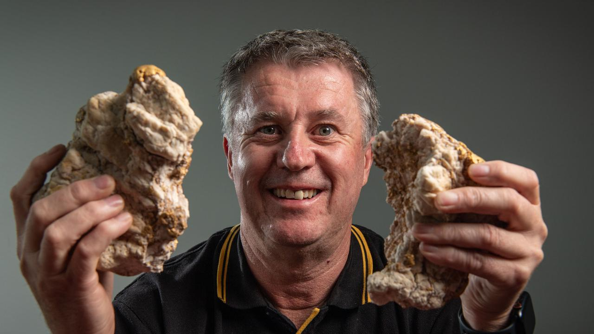 Chủ cửa hàng, Darren Kamp, cho biết ông vô cùng ngạc nhiên khi nhìn thấy khối vàng này. Ban đầu, người phát hiện chỉ mang một nửa khối đá để thẩm định, và sau khi biết giá trị thực, ông Kamp đã mua lại với giá 160.000 USD. Khối đá ban đầu rất bẩn, nhưng sau khi làm sạch, vàng chảy ra từ khắp hòn đá.(Ảnh:Geelong Advertiser)