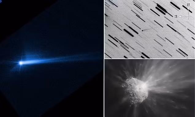 Nghiên cứu cho thấy một số mảnh vỡ có thể tiến tới hệ thống Trái Đất - Mặt Trăng trong những thập kỷ tới, nhưng chúng ta không cần quá lo lắng vì các mảnh vỡ này khá nhỏ và sẽ chỉ gây ra cảnh tượng mưa sao băng khi cháy tan trong bầu khí quyển.(Ảnh: Daily Mail)