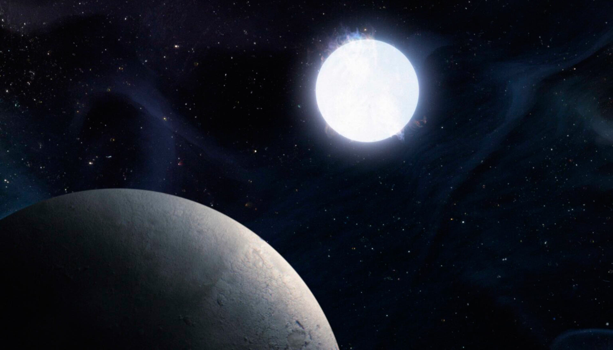 Được phát hiện thông qua sự kiện vi thấu kính hấp dẫn vào năm 2020 bởi Mạng lưới Kính viễn vọng Vi thấu kính Hàn Quốc (KMTNet), hành tinh KMT-2020-BLG-0414 nằm cách chúng ta khoảng 4.000 năm ánh sáng trong chòm sao Nhân Mã. (Ảnh: Sci.News)