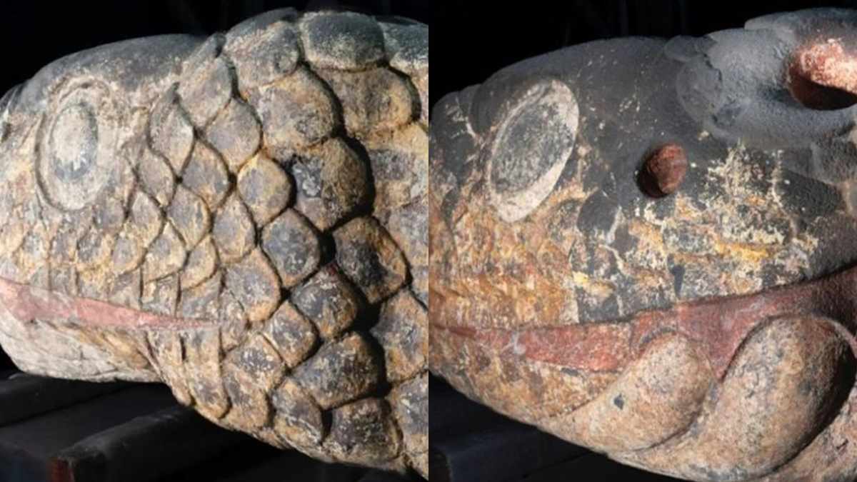 Nhà khảo cổ học Erika Robles Cortés từ INAH cho biết việc bảo tồn màu sắc là rất quan trọng trong phát hiện này, vì nó có thể giúp tiết lộ cách người cổ đại duy trì màu sắc để sử dụng trong các tác phẩm lớn, có khả năng chống chọi với thời tiết. Báu vật Aztec này đã giúp các nhà khảo cổ có cái nhìn mới về nghệ thuật thời kỳ tiền Tây Ban Nha.(Ảnh: Phunutoday)