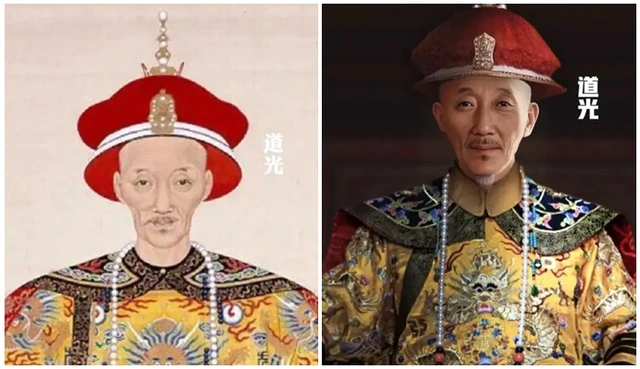 8. Đạo Quang (1782-1850) Đạo Quang, con trai của Gia Khánh, trị vì từ năm 1820 đến 1850. Thời kỳ của ông chứng kiến sự suy yếu của nhà Thanh do các cuộc nổi dậy và sự can thiệp của các cường quốc phương Tây. Đạo Quang đế, qua hình ảnh tái hiện bởi AI, xuất hiện với vẻ ngoài gầy gò, đôi má hóp và khuôn mặt có phần tiều tụy.(Ảnh: QQ News)