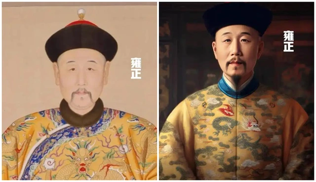 5. Ung Chính (1678-1735) Ung Chính, con trai của Khang Hy, nổi tiếng với những cải cách mạnh mẽ nhằm tăng cường quyền lực trung ương và cải thiện tình hình tài chính của đất nước. Ông trị vì từ năm 1722 đến 1735. Hoàng đế Ung Chính lại toát lên vẻ điềm đạm, hiền hậu.(Ảnh: QQ News)