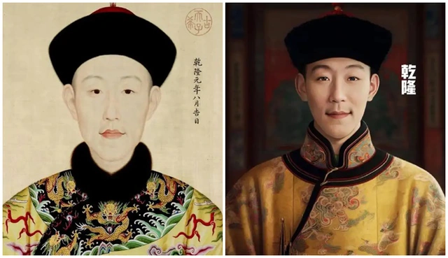 6. Càn Long (1711-1799) Càn Long, con trai của Ung Chính, là một trong những vị hoàng đế trị vì lâu nhất trong lịch sử Trung Quốc (1735-1796). Thời kỳ của ông được xem là đỉnh cao của triều đại nhà Thanh với nhiều thành tựu về văn hóa và nghệ thuật. Hoàng đế Càn Long qua lăng kính AI trông rất linh hoạt, trẻ trung, năng động, khác hẳn với hình ảnh thường thấy trên phim ảnh.(Ảnh: QQ News)