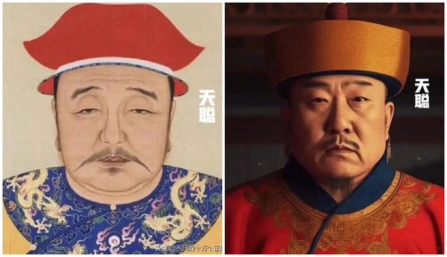 2. Hoàng Thái Cực (1592-1643) Con trai của Nỗ Nhĩ Cáp Xích, Hoàng Thái Cực, tiếp tục sự nghiệp của cha mình bằng cách mở rộng lãnh thổ và cải cách hành chính. Ông là người đầu tiên xưng đế, chính thức thành lập triều đại nhà Thanh vào năm 1636. Ái Tân Giác La Hoàng Thái Cực có gương mặt toát lên đầy khí chất vương giả.(Ảnh: QQ News)