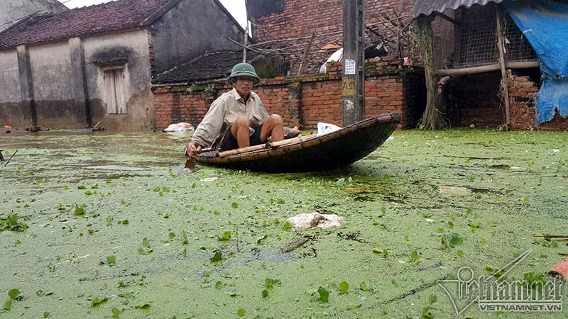 Mọi di chuyển của người dân đều dựa vào những chiếc thuyền nhỏ