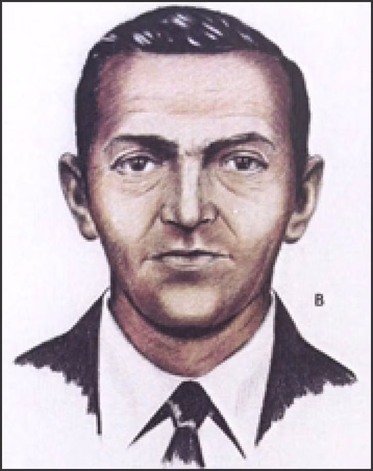 Kế đến, D.B. Cooper còn mở chiếc cặp cho tiếp viên nhìn thấy quả bom ở bên trong. Sau hành động đe dọa phi hành đoàn và hành khách trên chuyến bay, D.B. Cooper yêu cầu 4 chiếc dù và số tiền 200.000 USD.