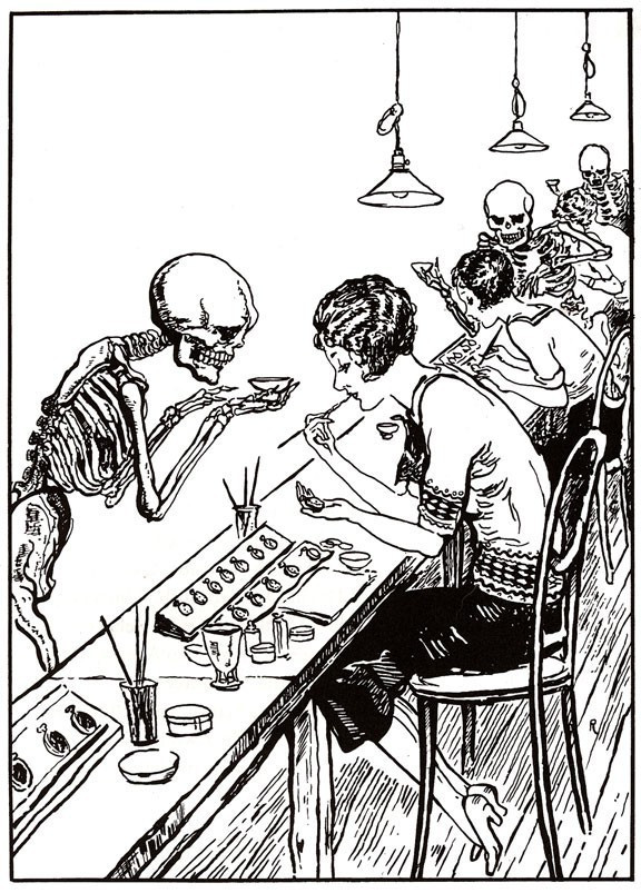 Do không biết tác hại của việc phơi nhiễm radium nên một số công nhân còn dùng loại sơn radium để bôi lên móng tay và răng để làm đẹp.