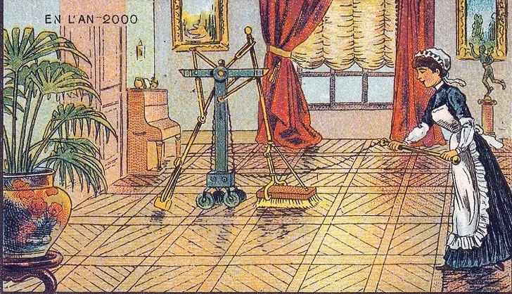 Một dự đoán đáng chú ý khác là việc con người sẽ sớm sử dụng robot để hút bụi, lau dọn nhà cửa.