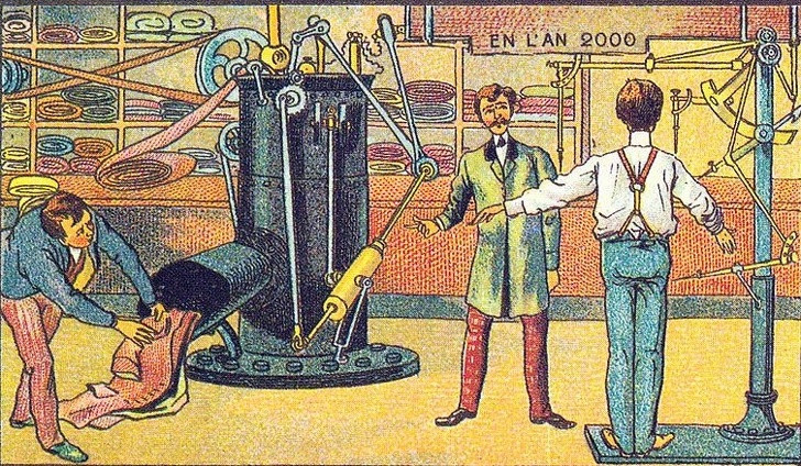 Robot được dự đoán trong tương lai sẽ thay thế công việc của thợ may khi đảm nhận công việc may đo quần áo cho con người.