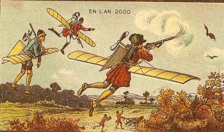 Thợ săn được trang bị thêm đôi cánh để thuận tiện cho việc săn bắn chim muông. Đây là dự đoán khó tin của người xưa.