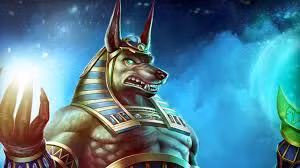 Lần đầu tiên thần Anubis được đề cập đến là trong các tài liệu của Triều đại thứ nhất. Trong ngôn ngữ của người Ai Cập cổ đại, thần Anubis còn được gọi là Anpu hay Inpu.